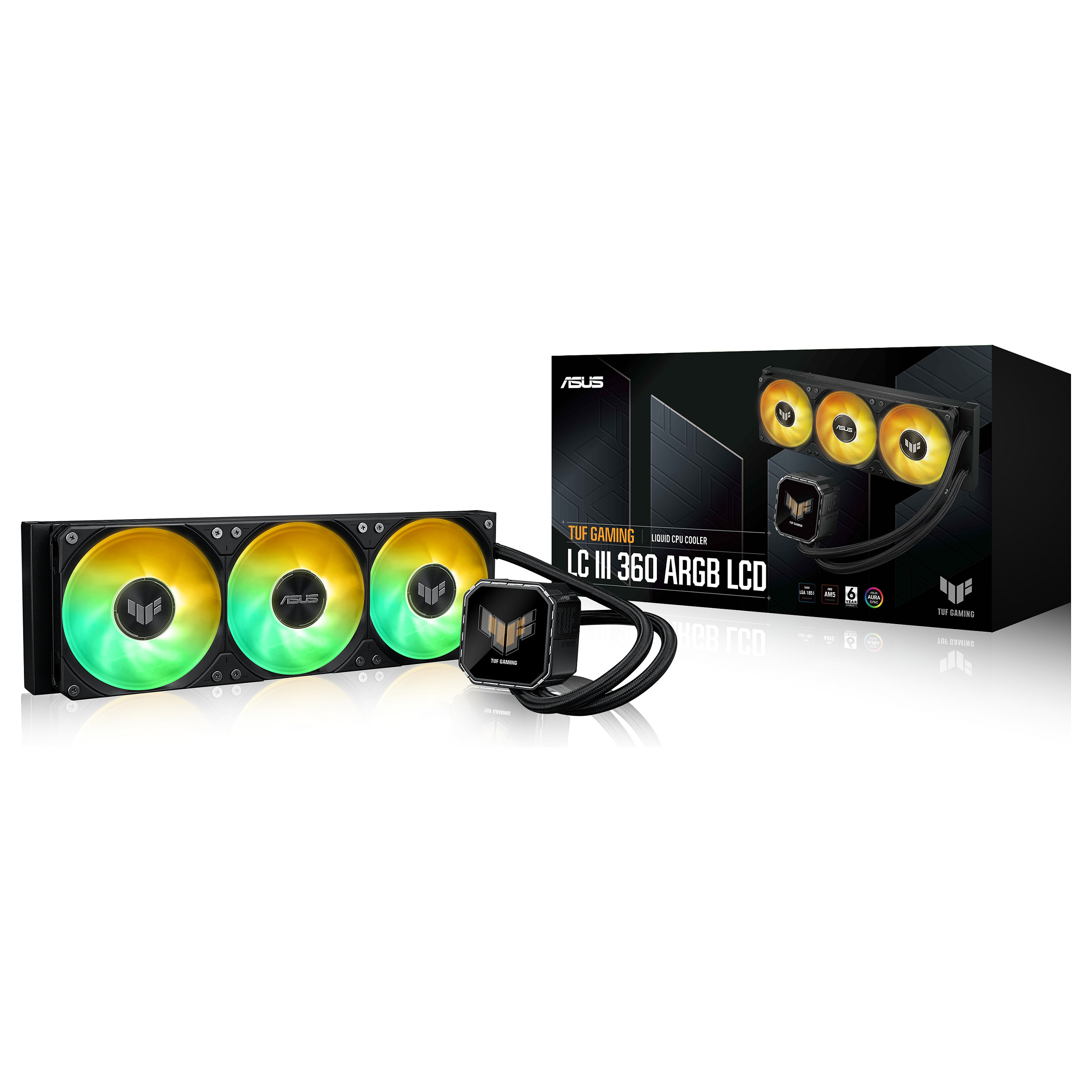 Računalni hladnjak ASUS TUF Gaming LC III 360 ARGB LCD (All-in-one, 12 cm, crna boja)-18