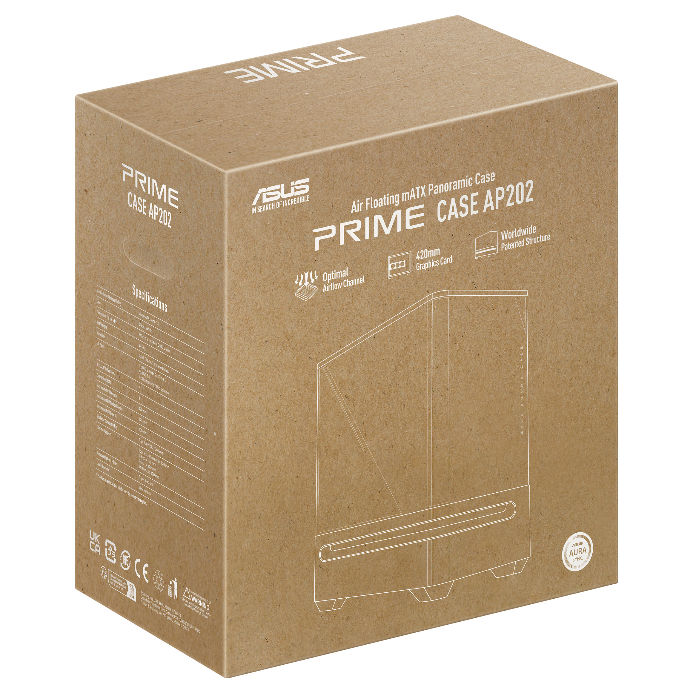 Kućište ASUS PRIME AP202 TG ARGB BLACK (ARGB, crna boja)-11