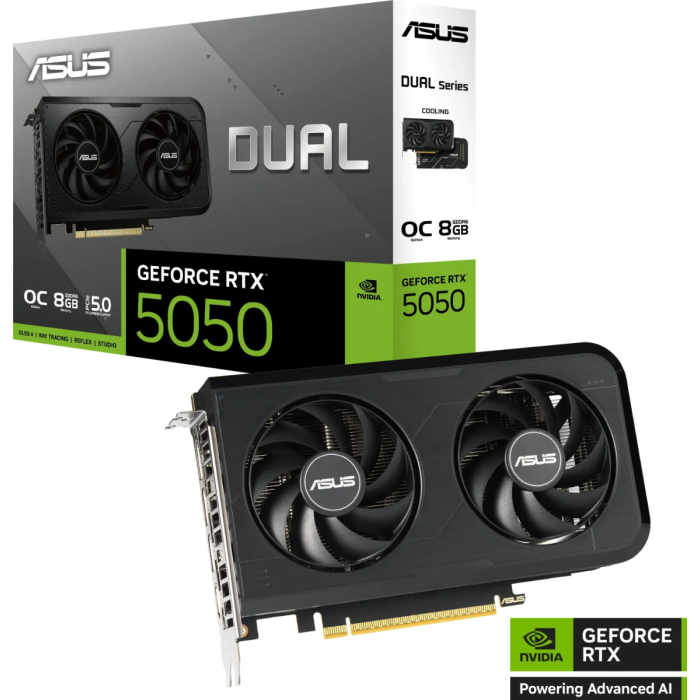 Grafička kartica ASUS DUAL-RTX5050-O8G (NVIDIA GeForce RTX 5050, 8 GB GDDR6)