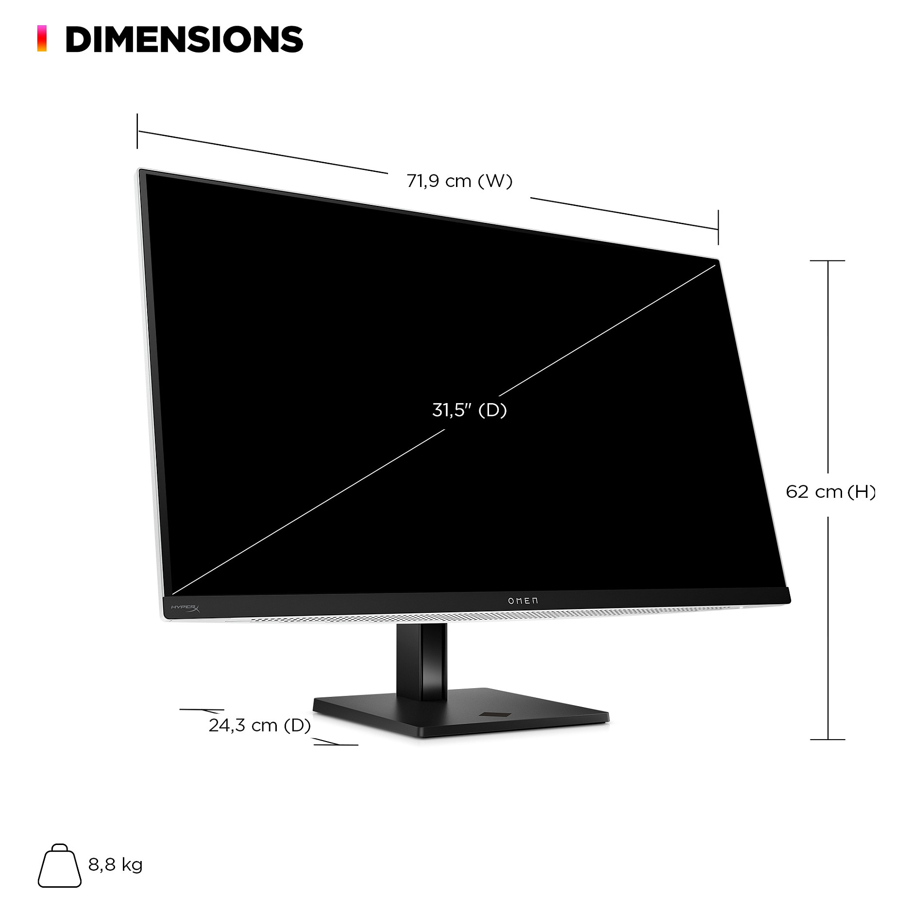 Monitor HP OMEN Transcend 32 (31.5", UHD, 240Hz, OLED)-2