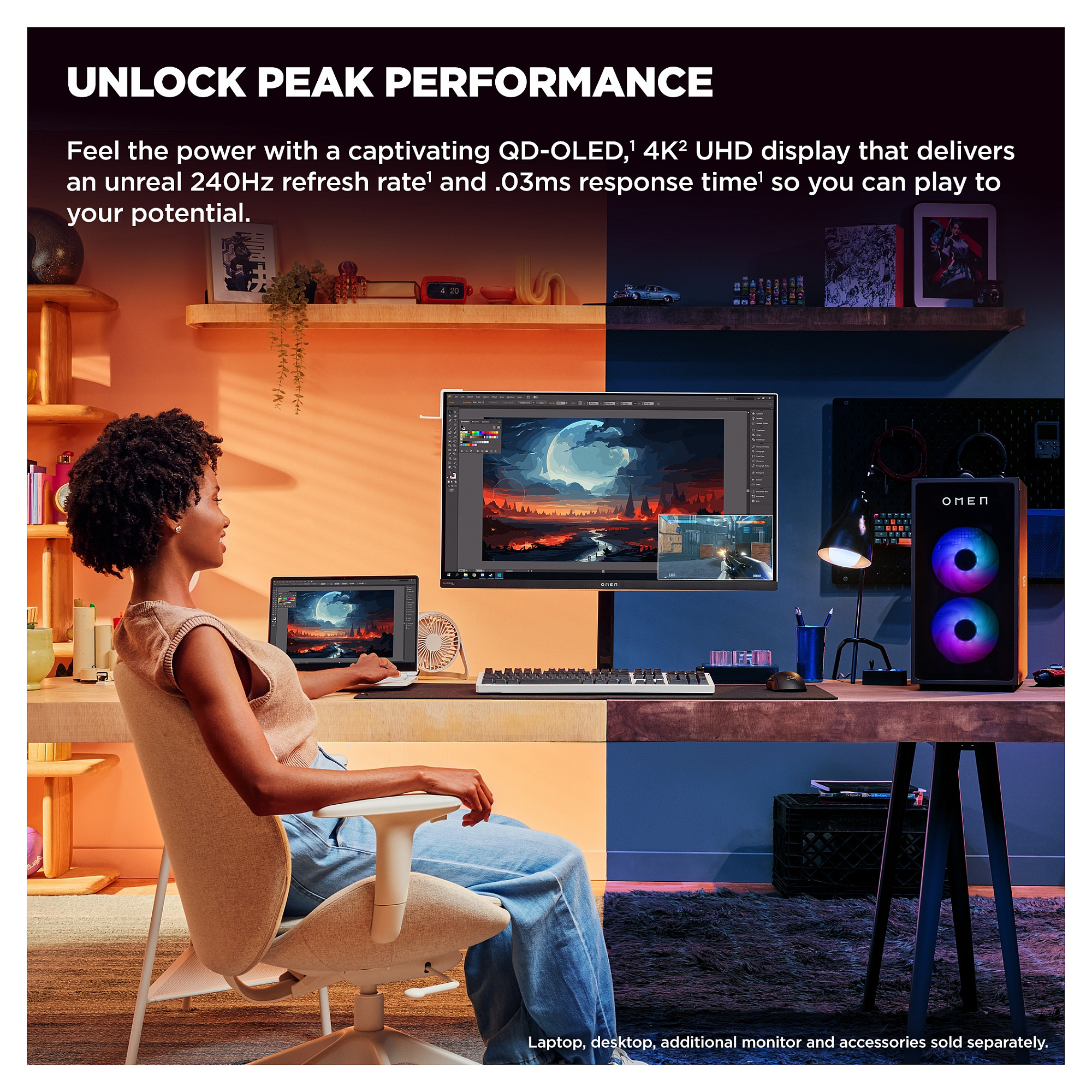 Monitor HP OMEN Transcend 32 (31.5", UHD, 240Hz, OLED)-4