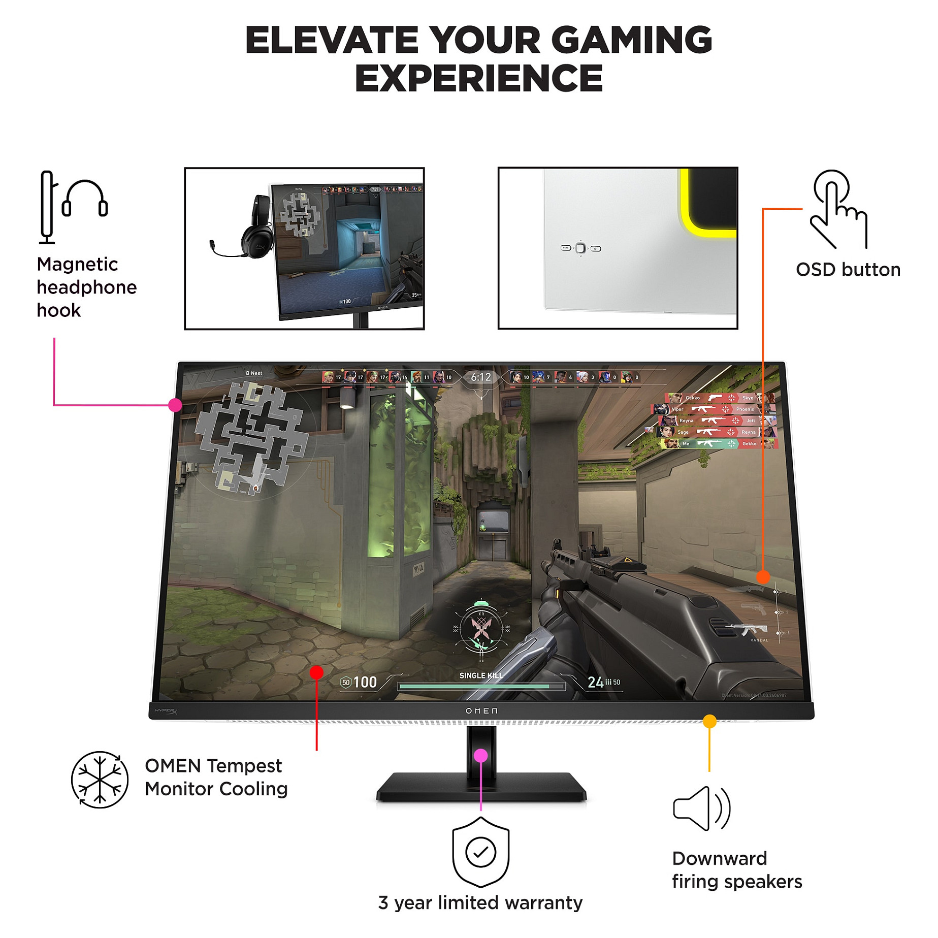 Monitor HP OMEN Transcend 32 (31.5", UHD, 240Hz, OLED)-5