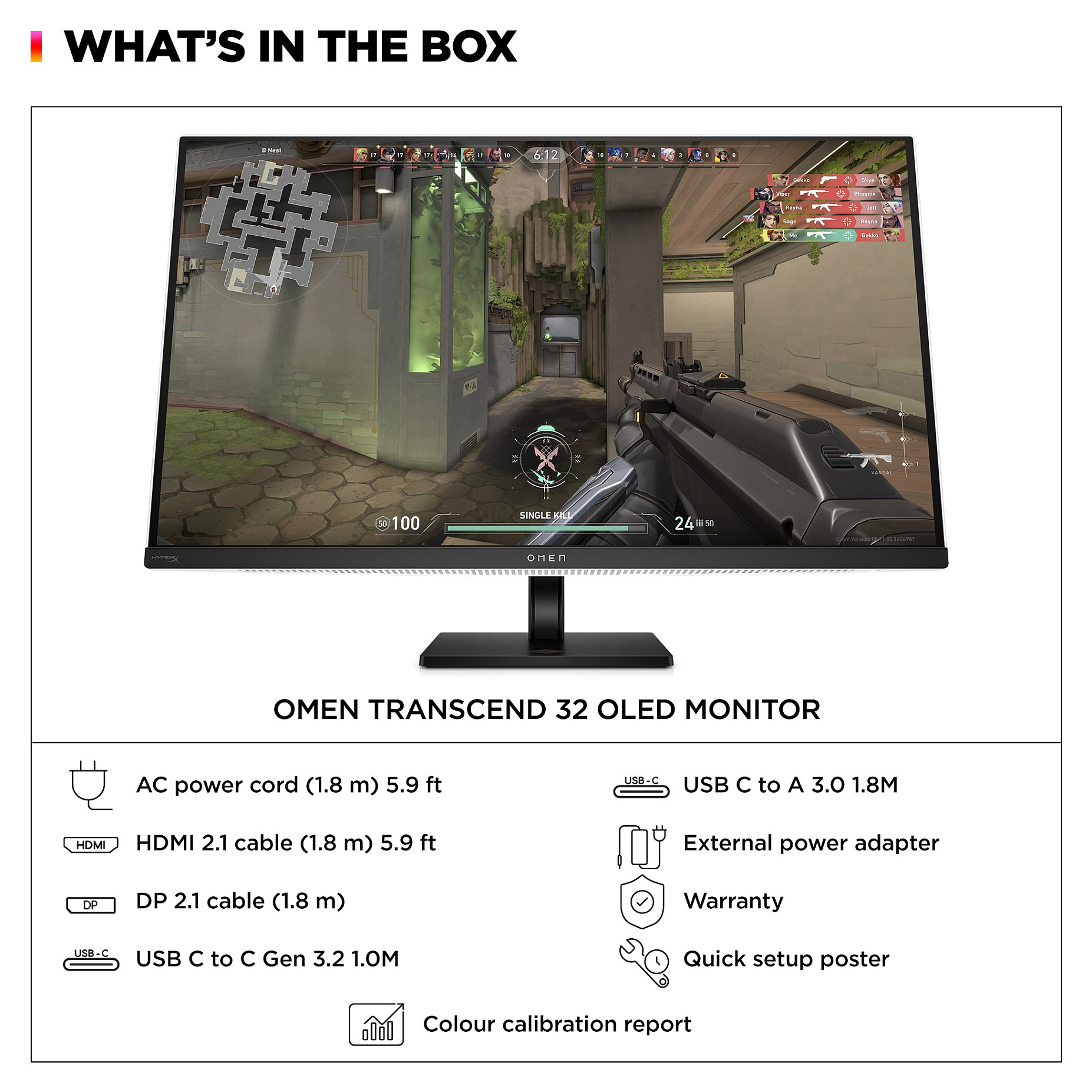 Monitor HP OMEN Transcend 32 (31.5", UHD, 240Hz, OLED)-16