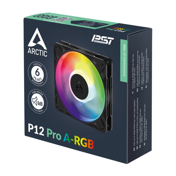 Ventilator ARCTIC P12 Pro A-RGB (120mm, 25 dB(A), veći protok zraka, statički tlak)-6