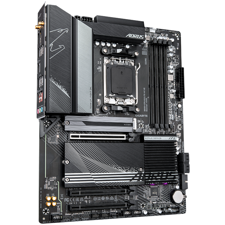 MOTHERBOARD GIGABYTE B650 A ELITE AX V2 (am5, 4x ddr5, 1x pci-e 4.0 x16x16, 2x pci-e 3.0 x16x1, 3x m.2, 4x sata, 1x hdmi, 1x dp, wi-fi 6e, bt, 2.5gbe, atx)-1
