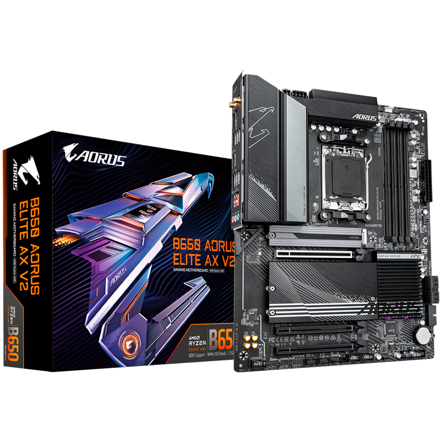MOTHERBOARD GIGABYTE B650 A ELITE AX V2 (am5, 4x ddr5, 1x pci-e 4.0 x16x16, 2x pci-e 3.0 x16x1, 3x m.2, 4x sata, 1x hdmi, 1x dp, wi-fi 6e, bt, 2.5gbe, atx)-3