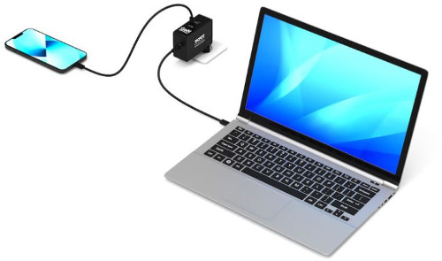 Port zidni punjač GaN 100W USB-C/A, international