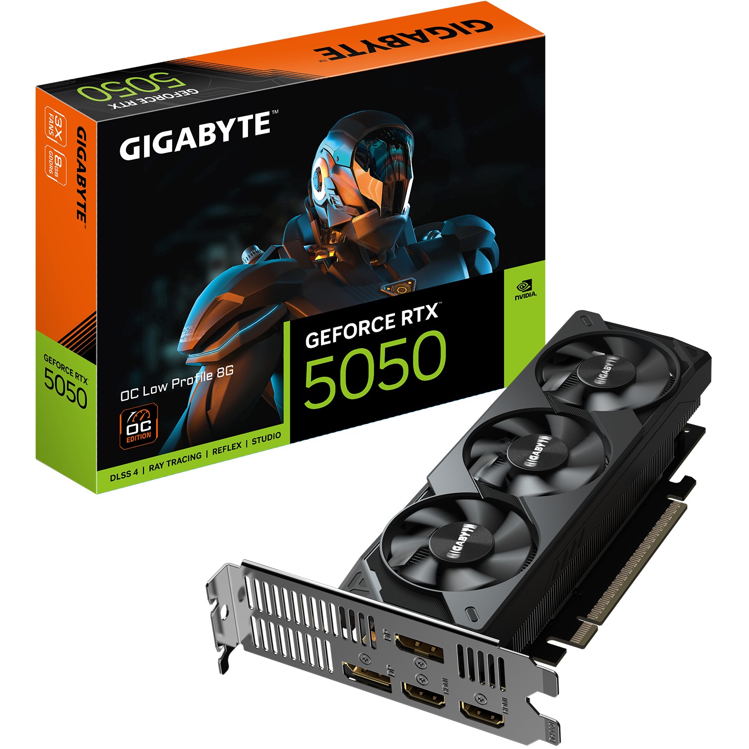 Grafička kartica GIGABYTE GeForce RTX 5050 OC Low Profile 8G (8GB GDDR6, 128bit, PCI-E 5.0, 2587MHz, 2 x DP, 2 x HDMI)-8