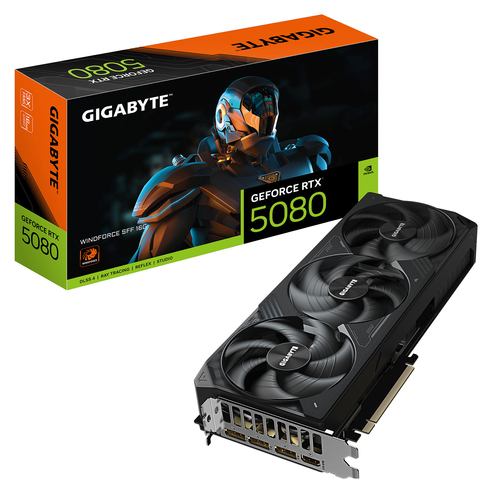 Grafička kartica GIGABYTE GeForce RTX 5080 WINDFORCE SFF 16G (16GB GDDR7, 256bit, PCI-E 5.0)