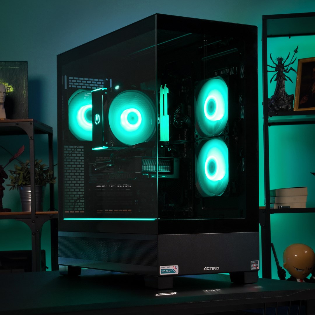 PC ACTINA 5901443421085 (AMD Ryzen™ 5 5600X, 32 GB DDR4-SDRAM, 1 TB SSD, NVIDIA GeForce RTX 5060, Midi Tower, Crna)-15
