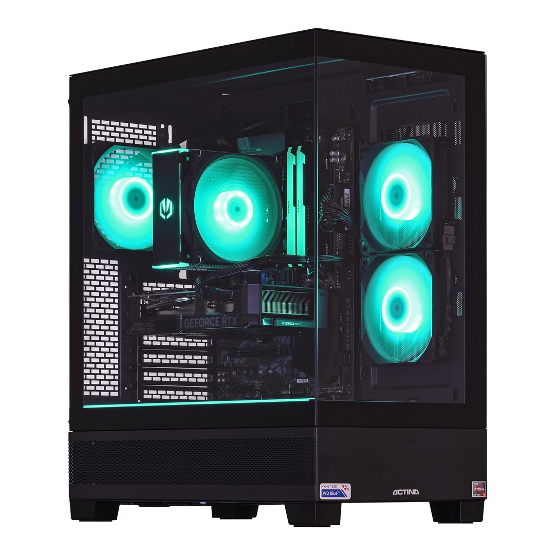 PC ACTINA 5901443421085 (AMD Ryzen™ 5 5600X, 32 GB DDR4-SDRAM, 1 TB SSD, NVIDIA GeForce RTX 5060, Midi Tower, Crna)-0