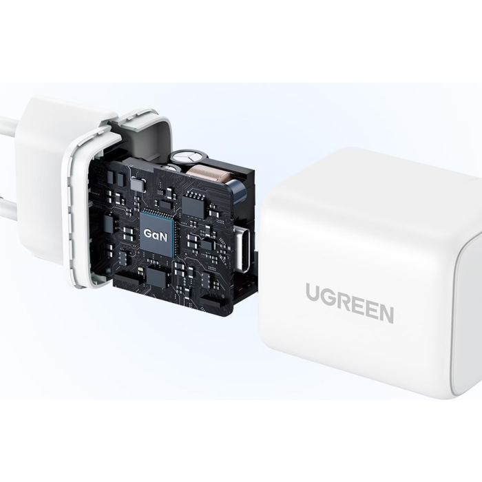 Kućni punjač UGREEN, 30W, USB-C, GaN, bijeli-7
