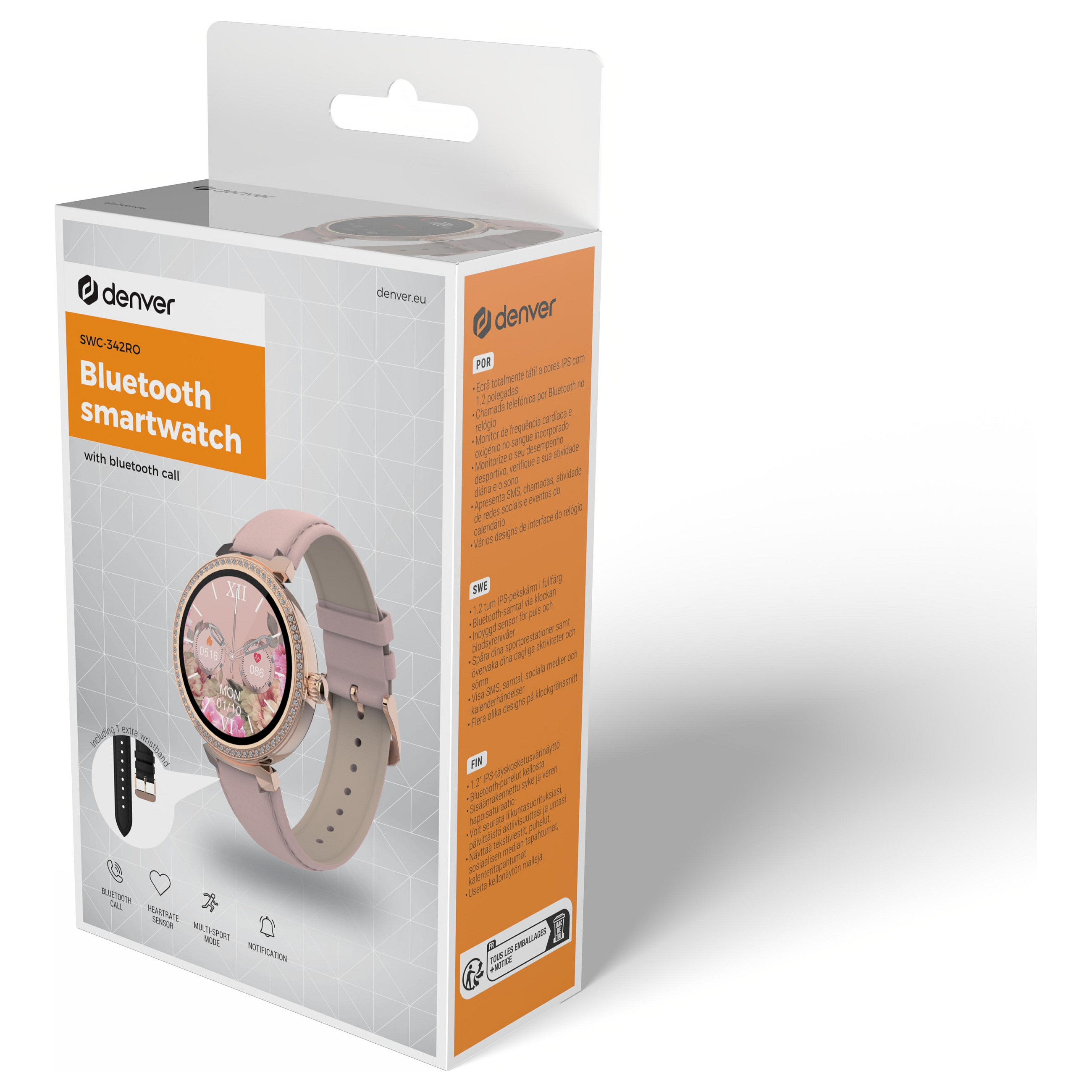 Pametni sat DENVER SWC-342 (1.28" IPS, Rose Gold)-7