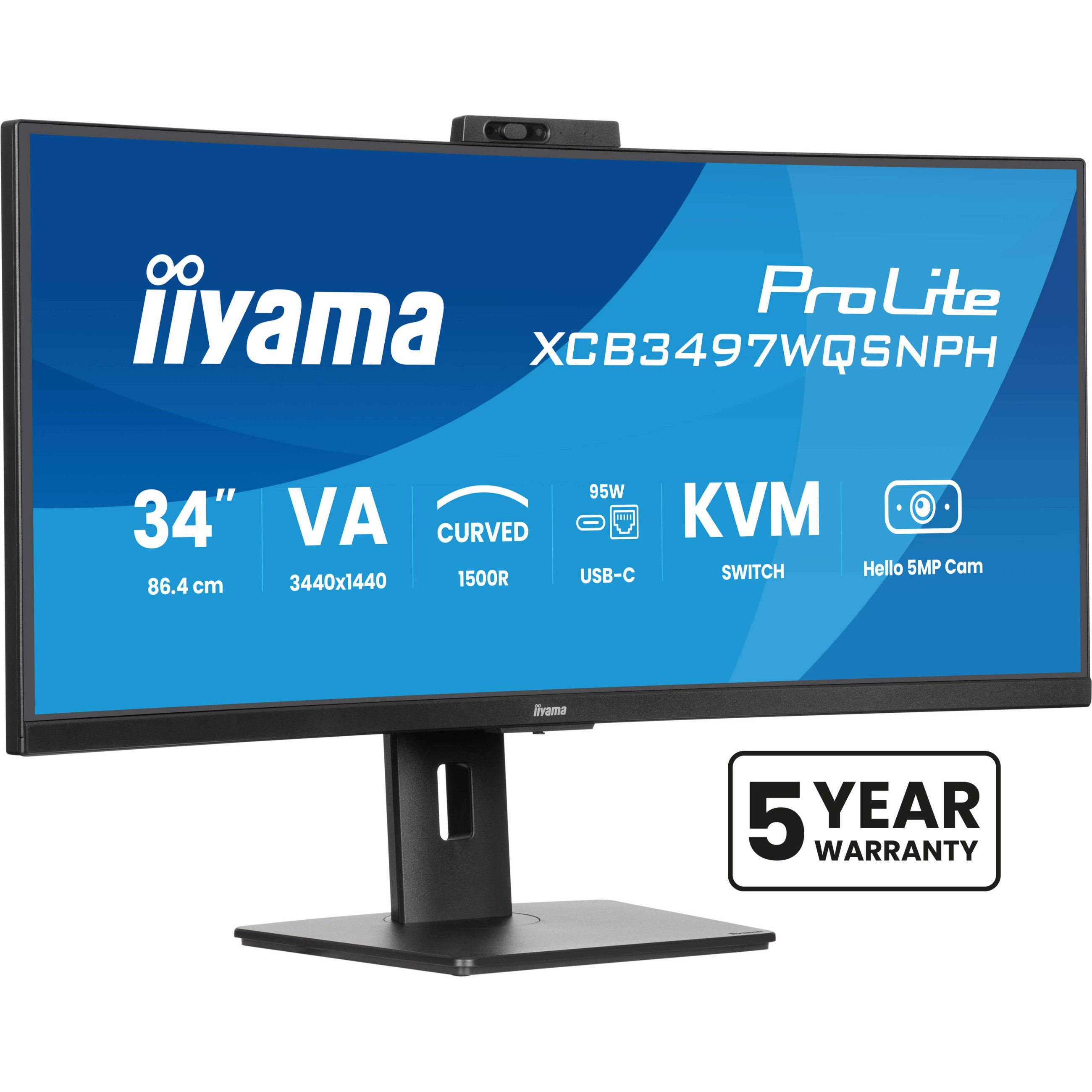 IIYAMA 34" Monitor XCB3497WQSNPH-B1 21:9 HDMI+