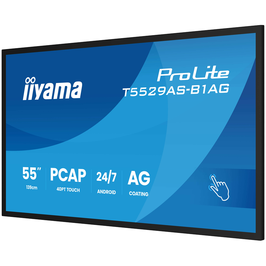IIYAMA 55" T5529AS-B1AG Touch Monitor 2xHDMI+USB-C-2