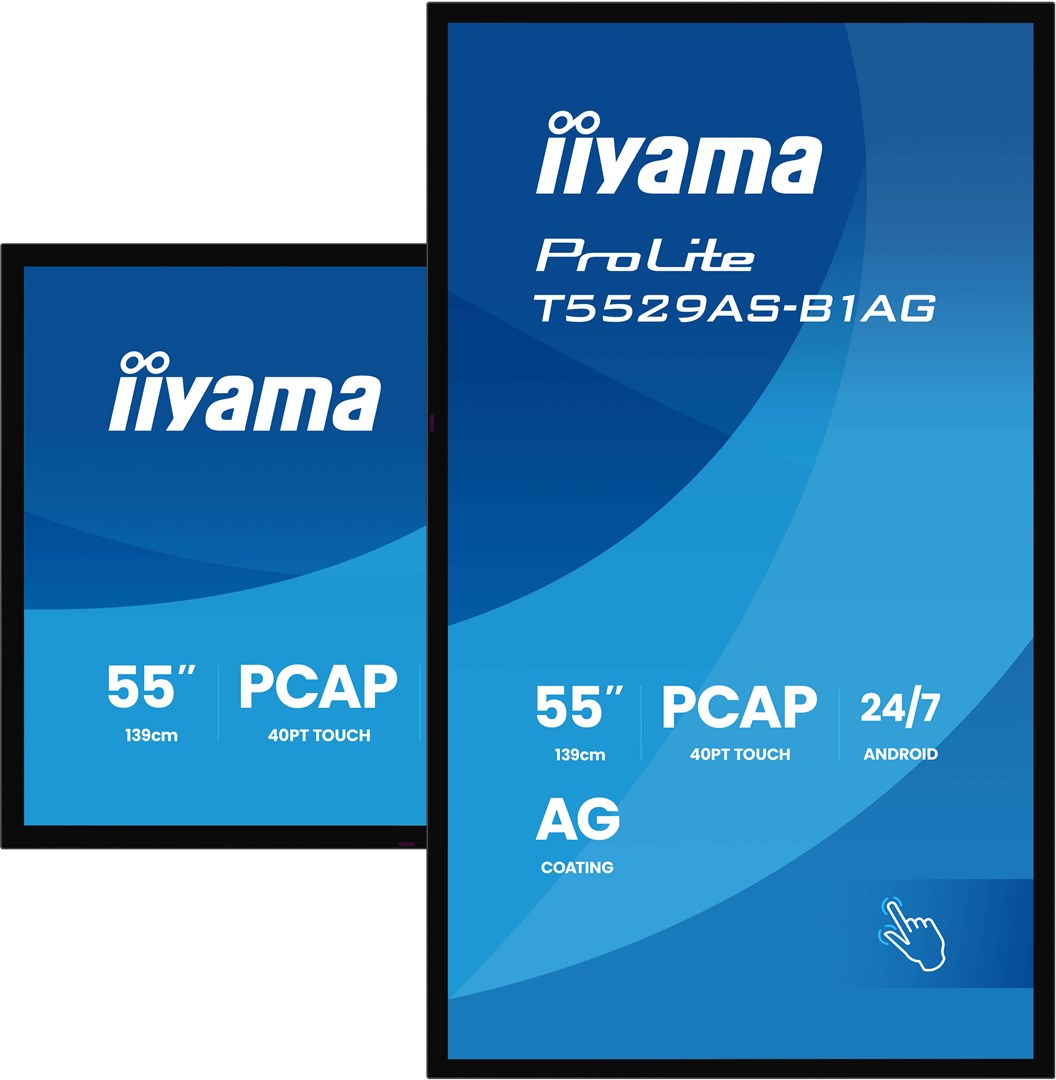 IIYAMA 55" T5529AS-B1AG Touch Monitor 2xHDMI+USB-C-5