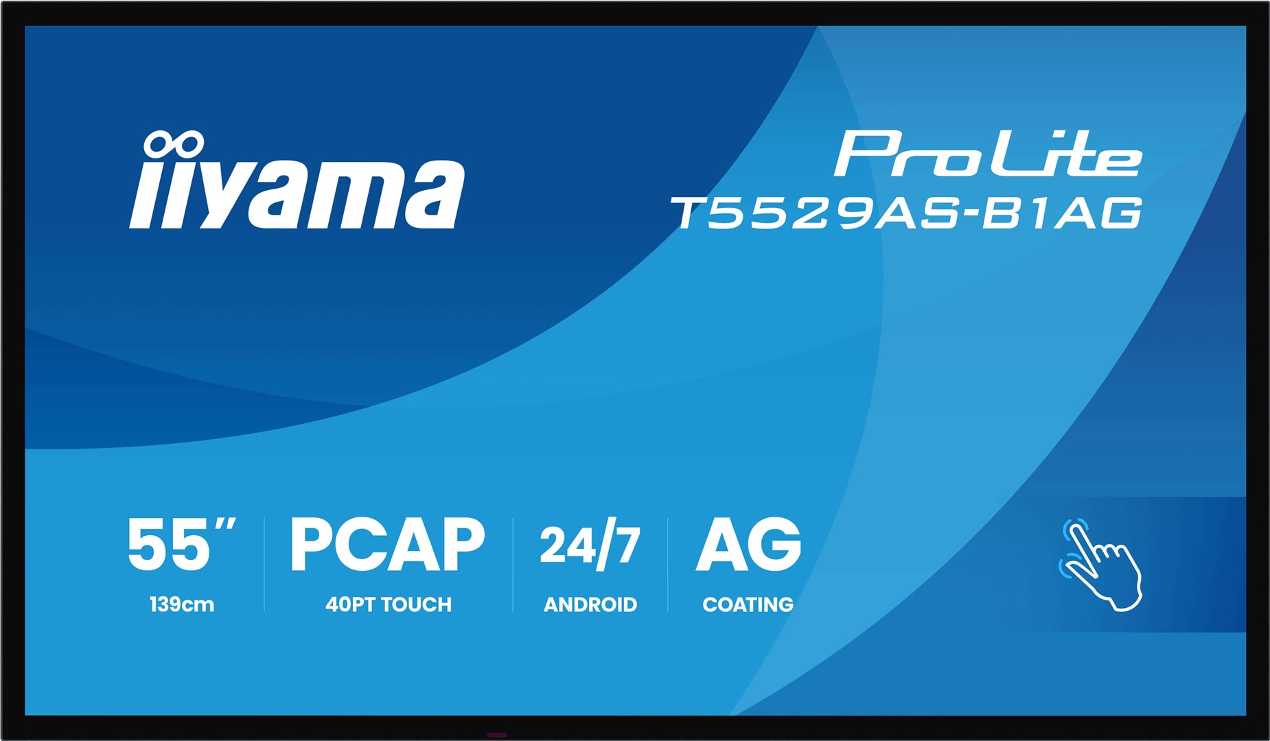 IIYAMA 55" T5529AS-B1AG Touch Monitor 2xHDMI+USB-C-1