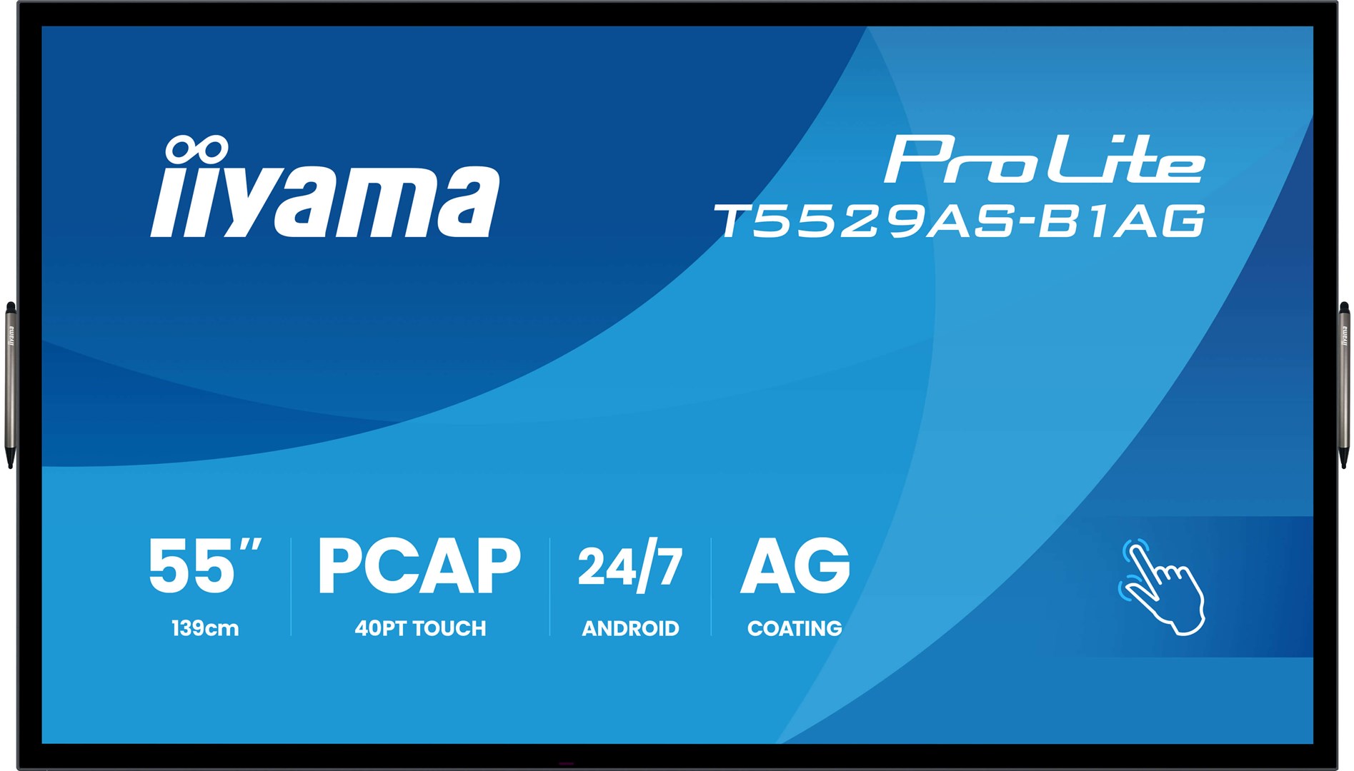 IIYAMA 55" T5529AS-B1AG Touch Monitor 2xHDMI+USB-C-2