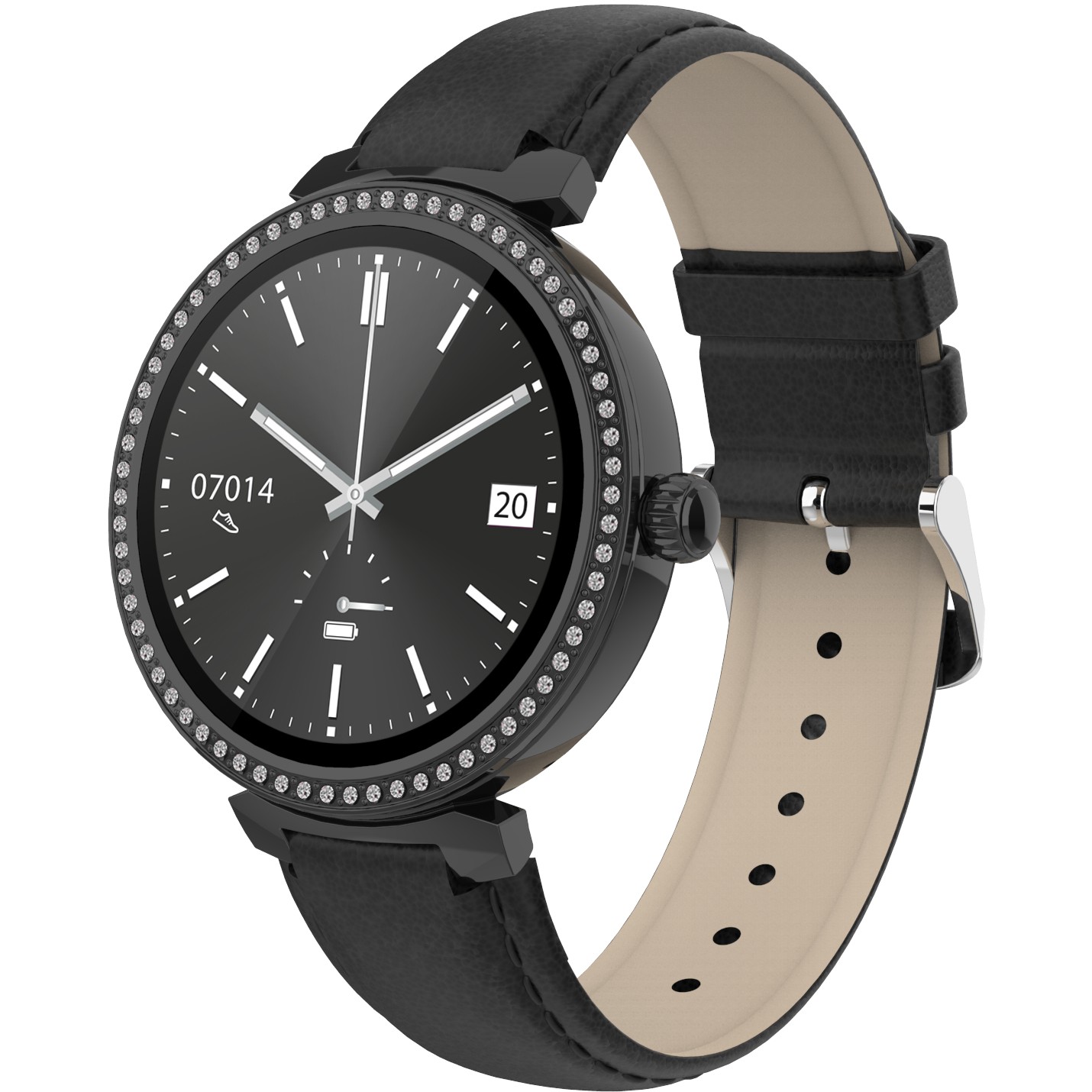 Pametni sat DENVER SWC-342B (1.2", IPS, Bluetooth, senzor otkucaja srca, SpO2, crni)-0
