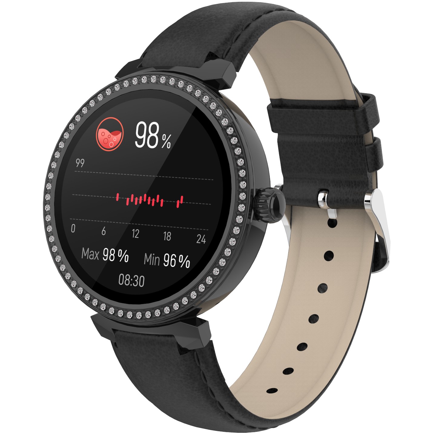 Pametni sat DENVER SWC-342B (1.2", IPS, Bluetooth, senzor otkucaja srca, SpO2, crni)-3