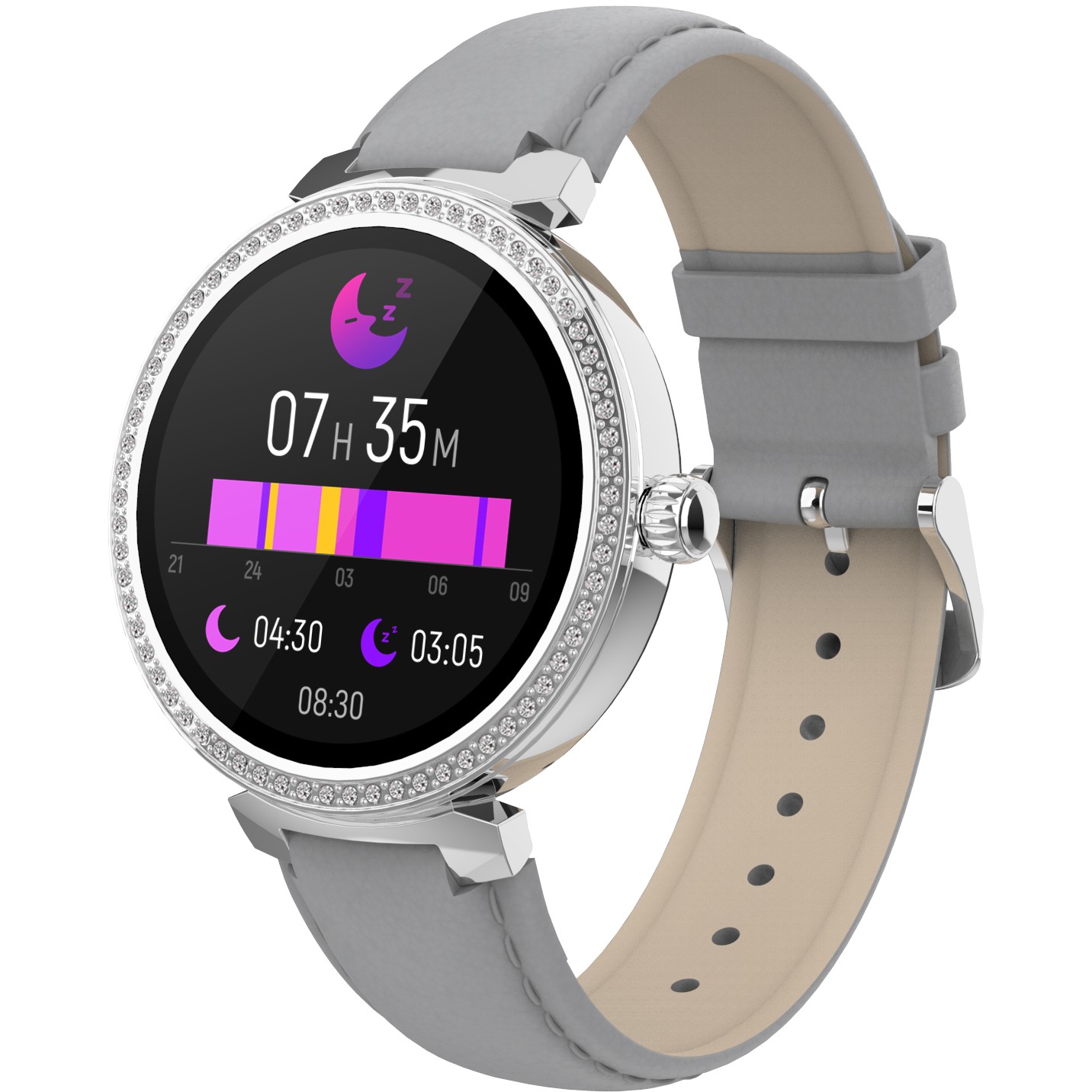 Pametni sat DENVER SWC-342GR (1.2", IPS, Bluetooth, senzor otkucaja srca, SpO2, IP67, sivi)-2