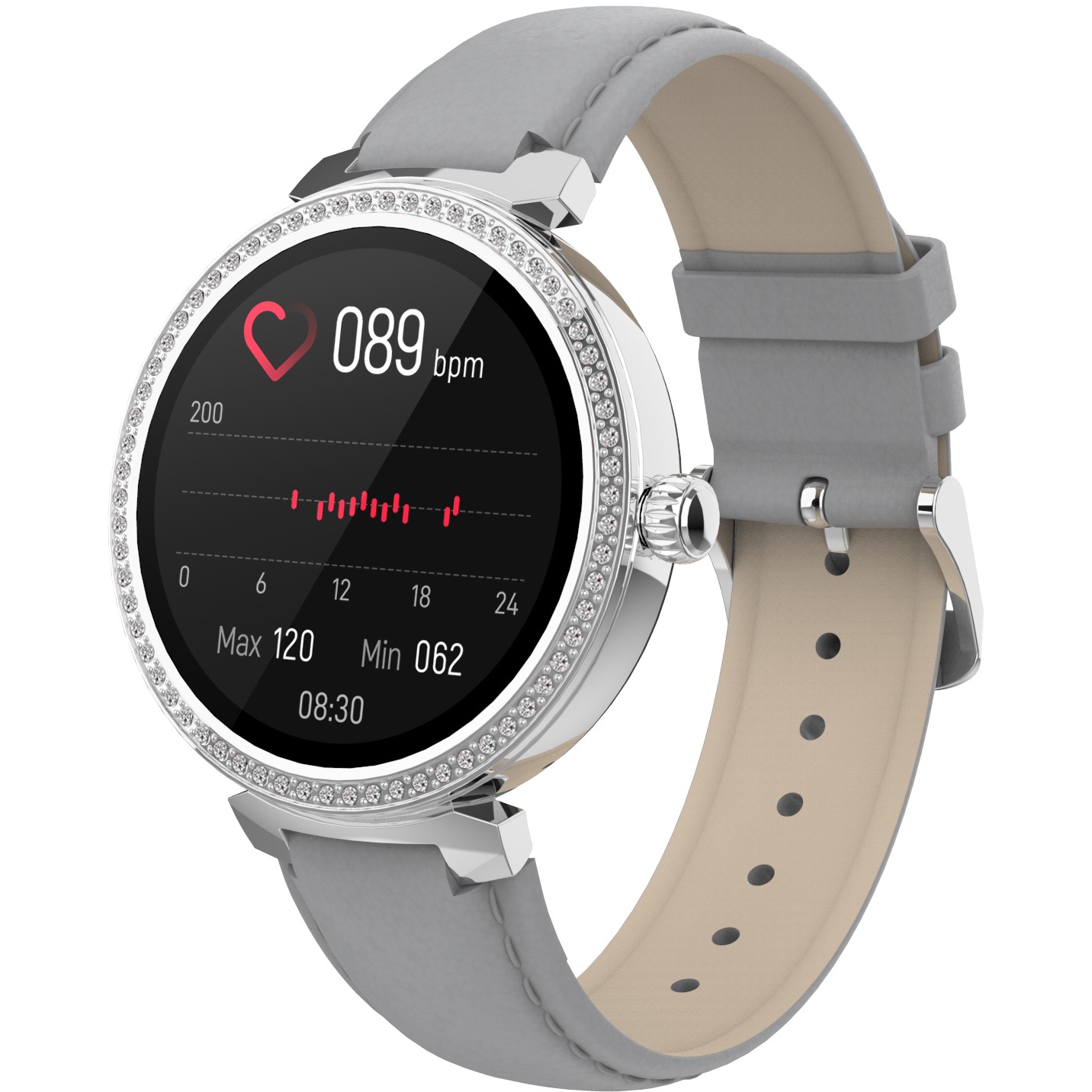 Pametni sat DENVER SWC-342GR (1.2", IPS, Bluetooth, senzor otkucaja srca, SpO2, IP67, sivi)-3