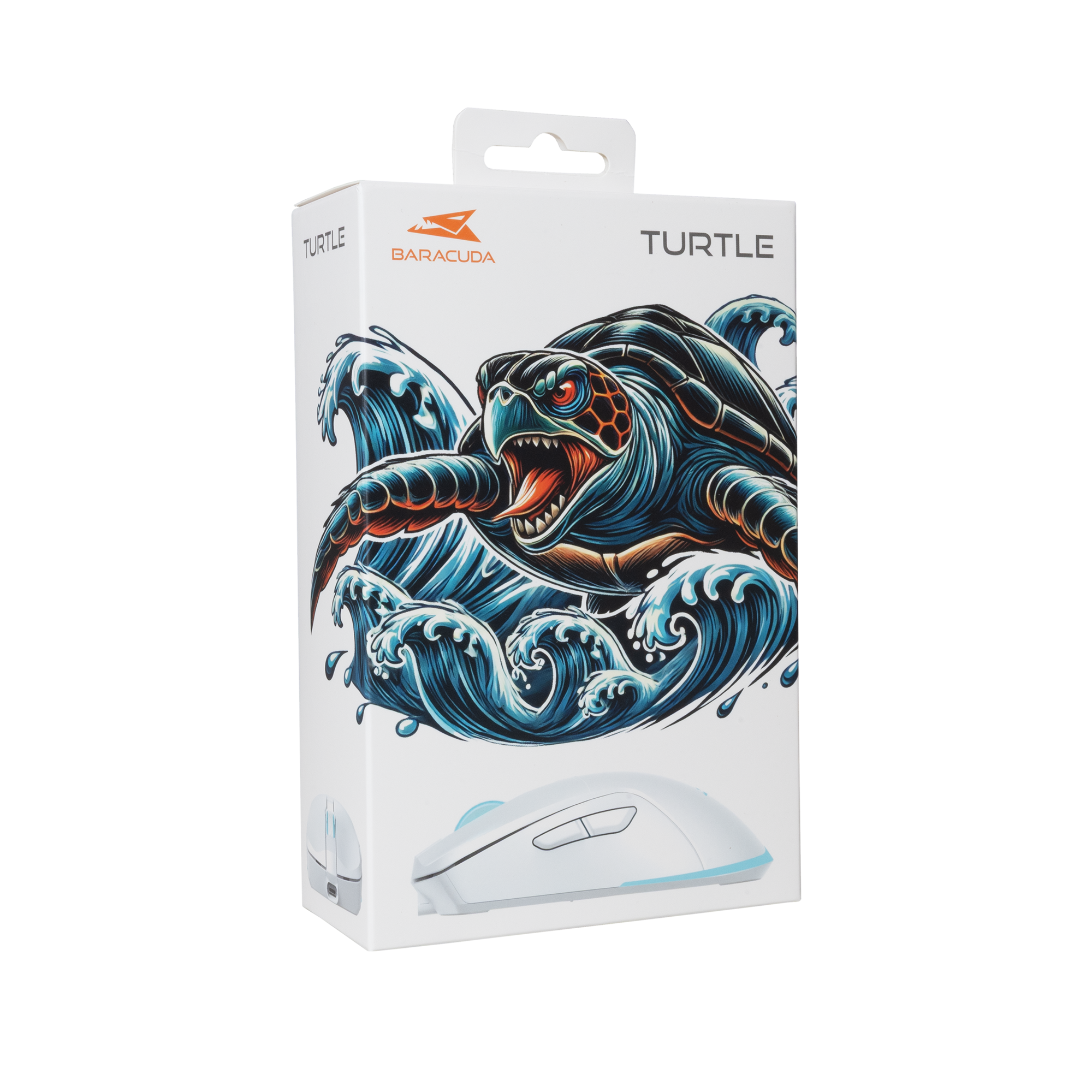 Miš BARACUDA BGM-122 TURTLE WHITE (3200 DPI, bežični)-15