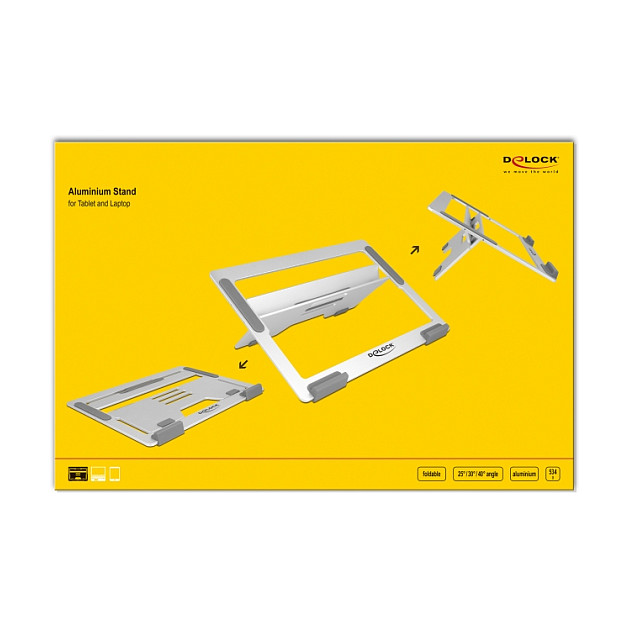 Stalak DELOCK 18415 za tablet i prijenosno računalo do 15.6" sklopivi-4