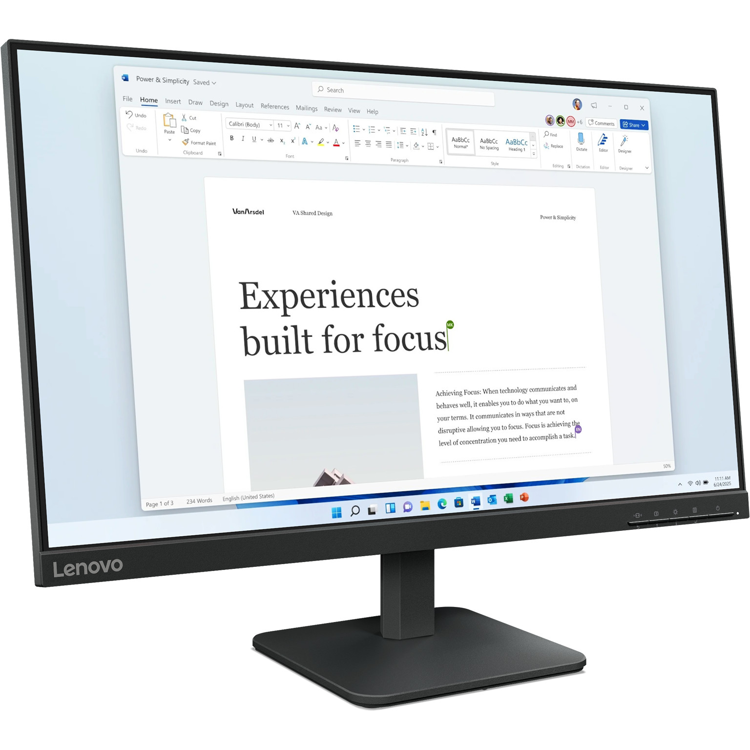 Monitor LENOVO L24-4e (23.8", 1920 x 1080, Full HD, LCD, crni)-1