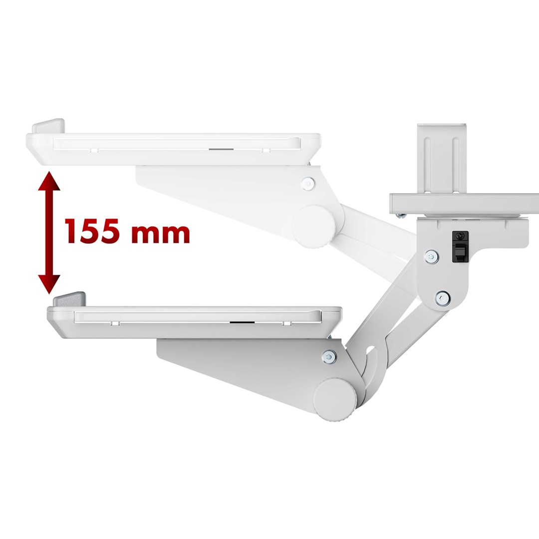 Maclean under-desk keyboard holder, adjustable, max. 5kg, White, MC-156 W-8