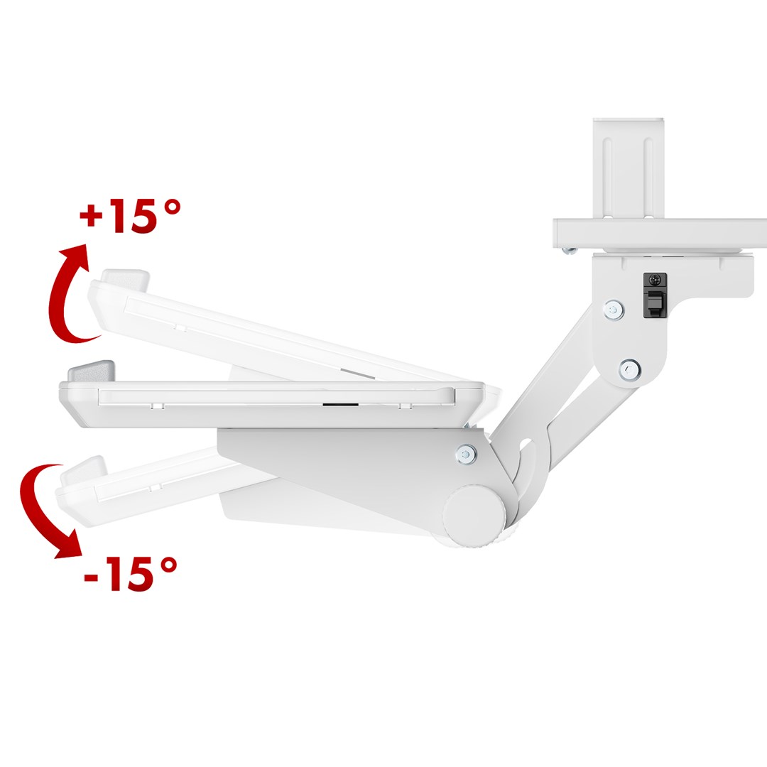 Maclean under-desk keyboard holder, adjustable, max. 5kg, White, MC-156 W-5