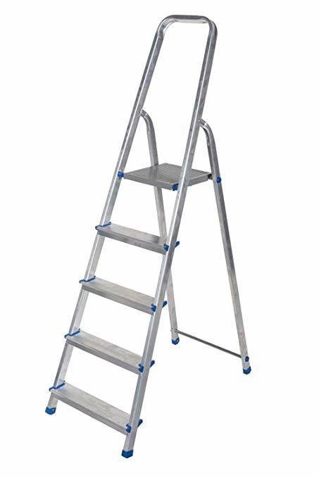 Ljestve aluminijske samostojeće AWTOOLS AW70115 (5 gazišta, 150 kg)-0