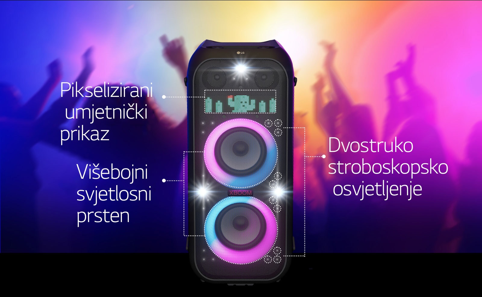 Party zvučnik LG XL9T.DEUSLLK (1000W, Bluetooth, IPX4)-2