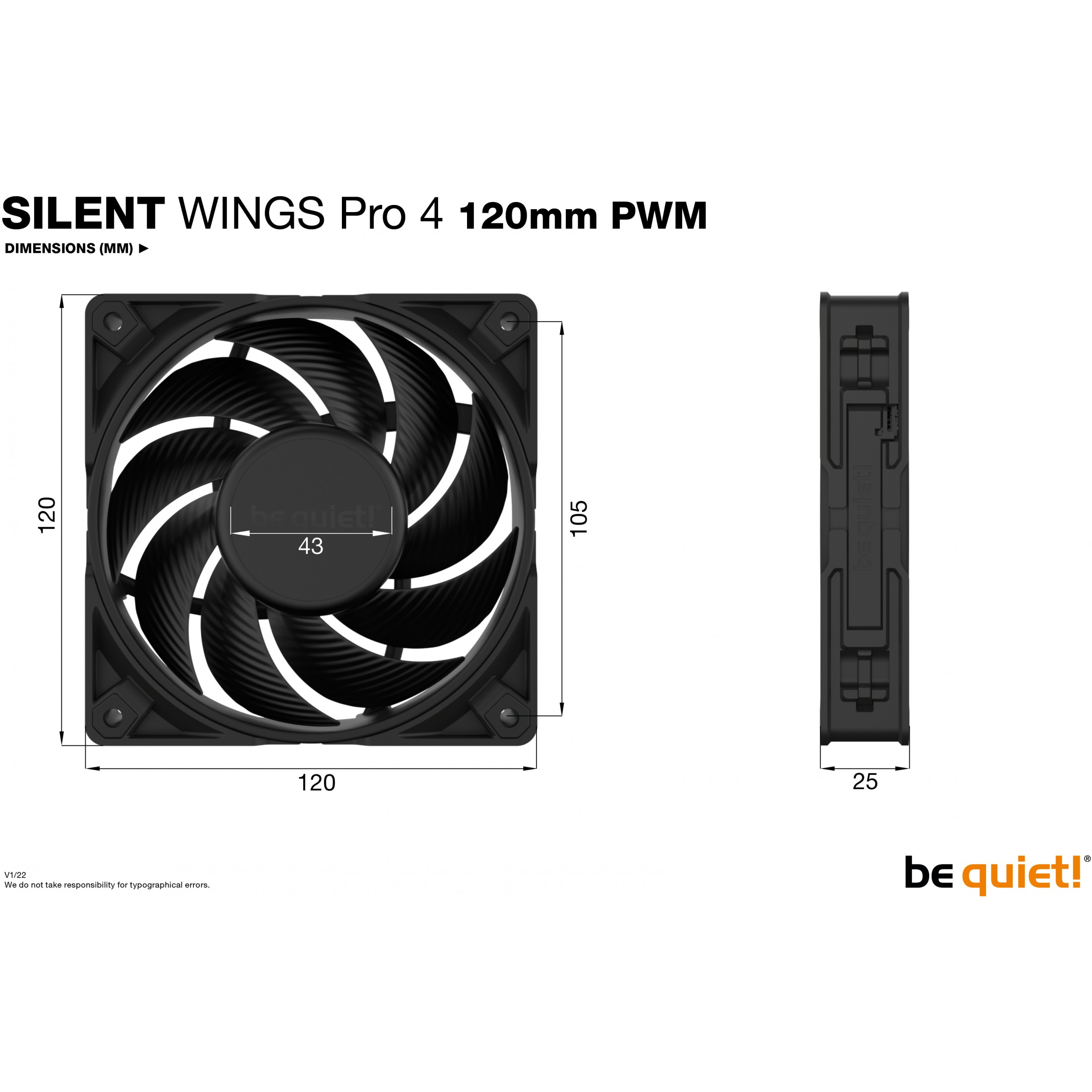 Ventilator za PC BE QUIET! Silent Wings Pro 4 BL098 (120 mm)-5