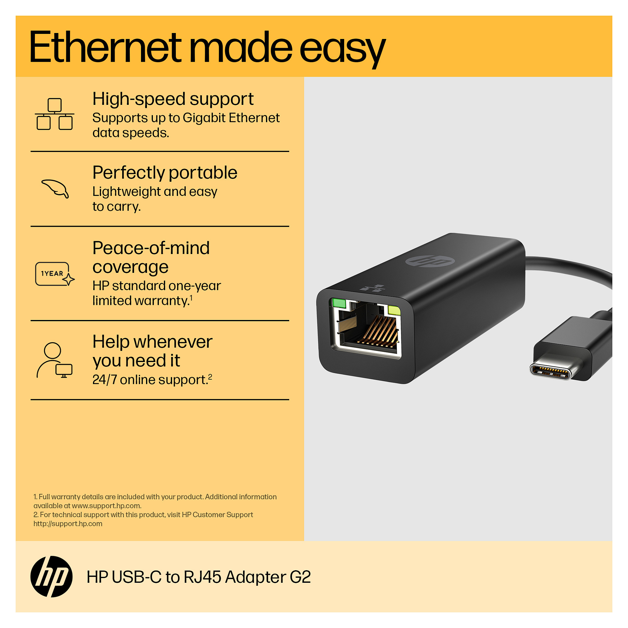 Adapter HP USB-C -> RJ45 G2-Adapter-4