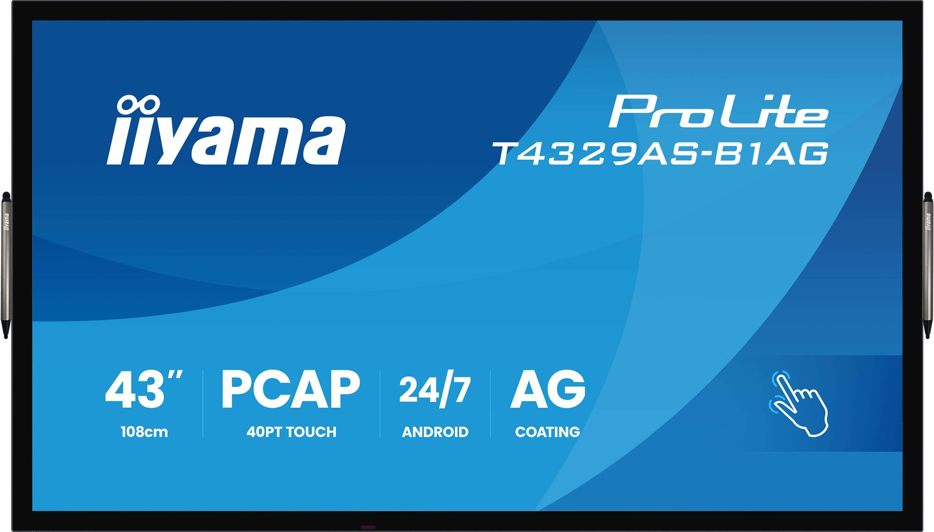 IIYAMA 42.5" T4329AS-B1AG 16:9 M-Touch Monitor-2