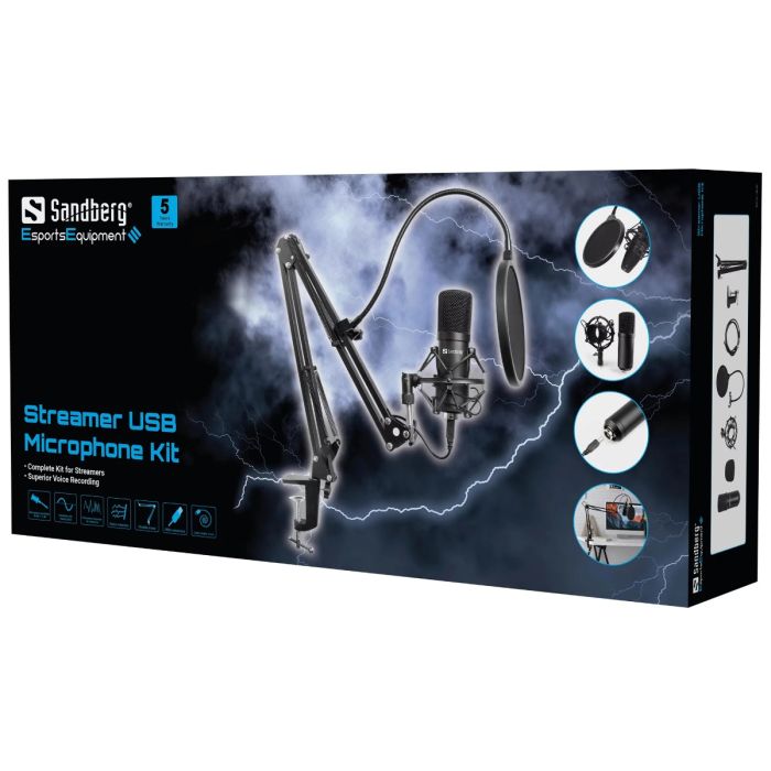 Mikrofon Sandberg Streamer USB Microphone Kit-3