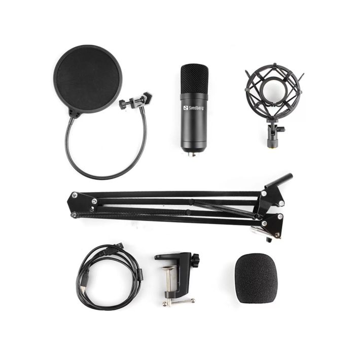 Mikrofon Sandberg Streamer USB Microphone Kit-1