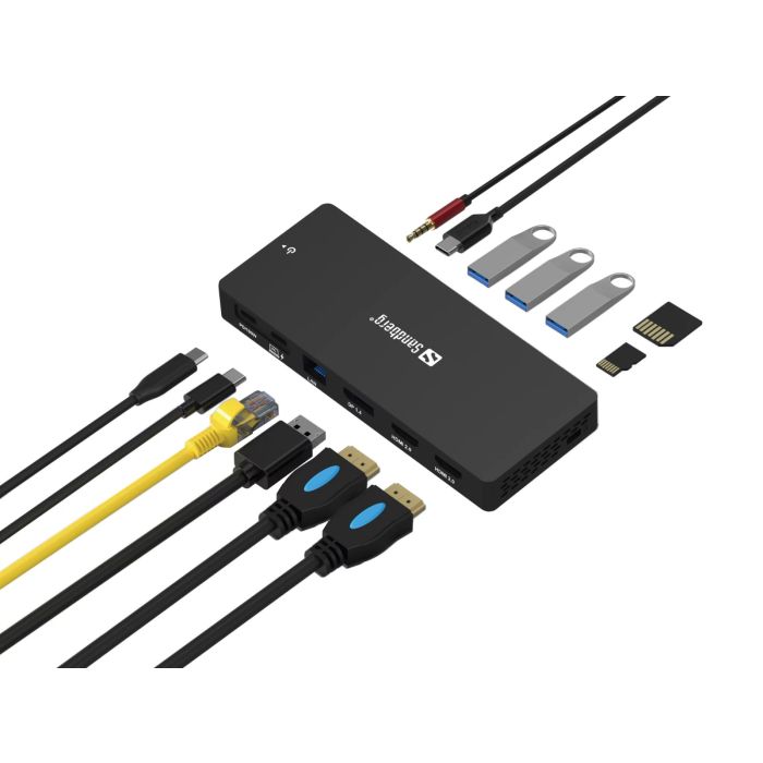Priklopna postaja SANDBERG USB-C 13 in 1 Docking Station Pro-2