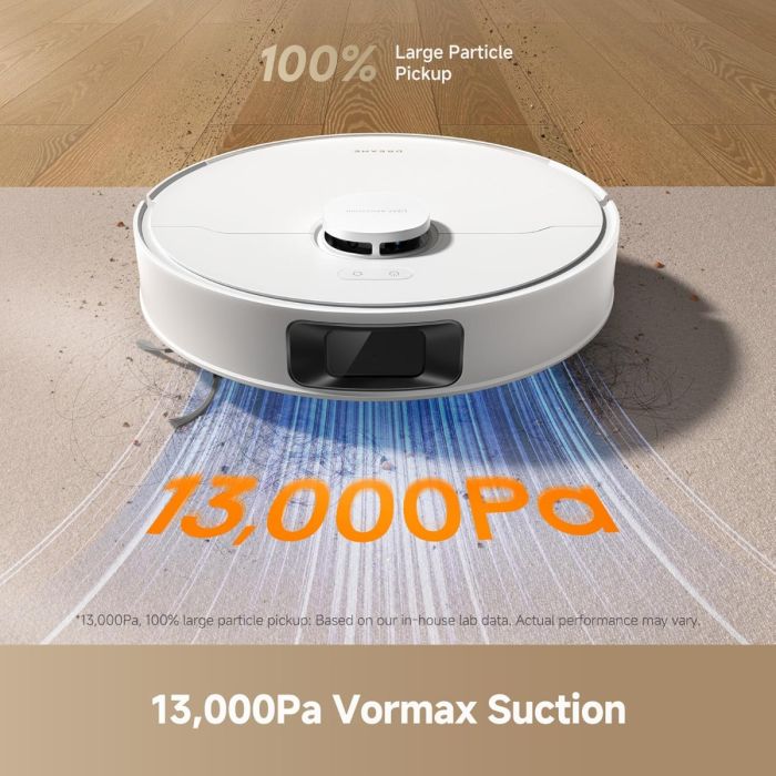 Robotski usisavač DREAME D20 Plus (13000 Pa, Smart Pathfinder navigacija, postaja za pražnjenje, 5200 mAh, bijela boja)-1