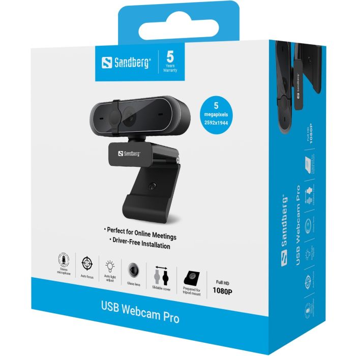 Web kamera SANDBERG USB Webcam Pro 1080P (Full HD, 30 fps, USB-A)-4