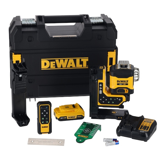 Laserski nivelir DEWALT 18V XR 3x360 (Zeleni laser, Upravljanje daljinskim upravljačem)-2