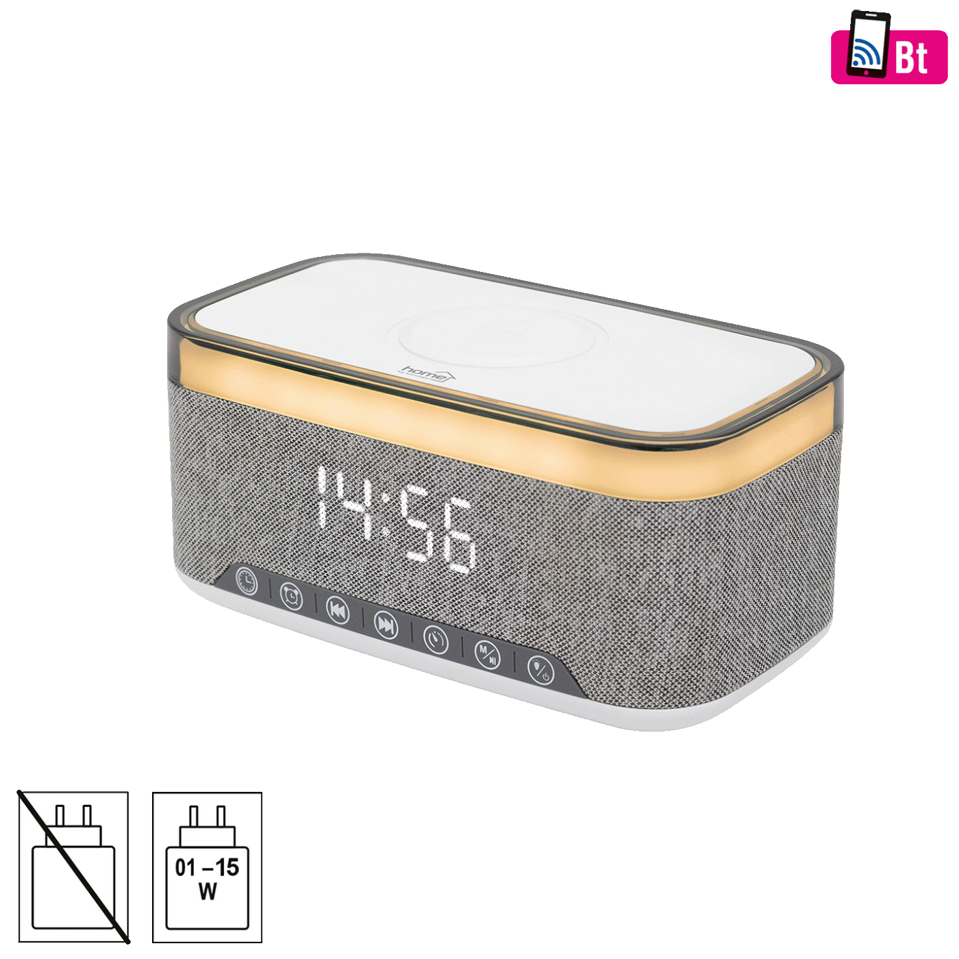 home Sat sa alarmom, FM radio, Bluetooth, LED zaslon - LTCR06