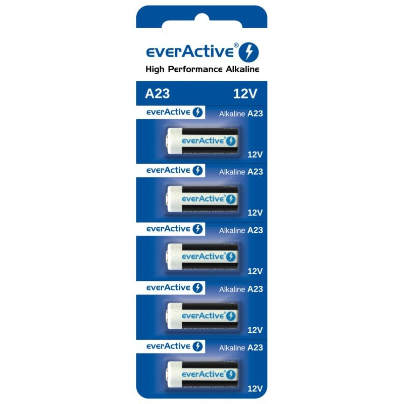 Baterija everActive 23A 12V Alk.LR23A/MN21 BL5 (alkalna, 12V, pakiranje od 5)-0