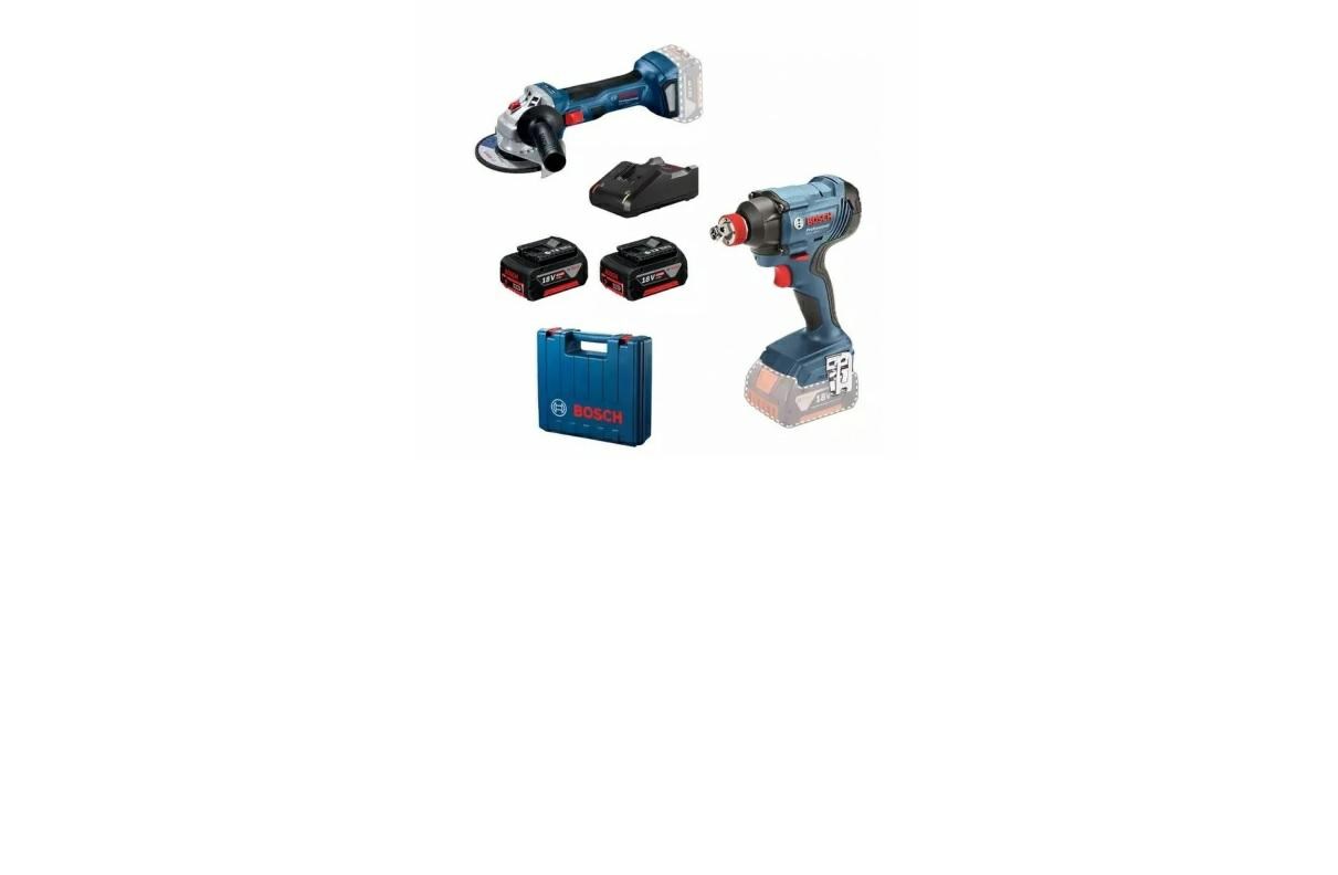 Kombinirani set alata BOSCH 18V (GDX 180-LI + GWS 180) s 2x4,0Ah baterijama-0