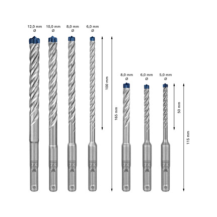 Set svrdla BOSCH SDS PLUS-7X (7 komada)-1