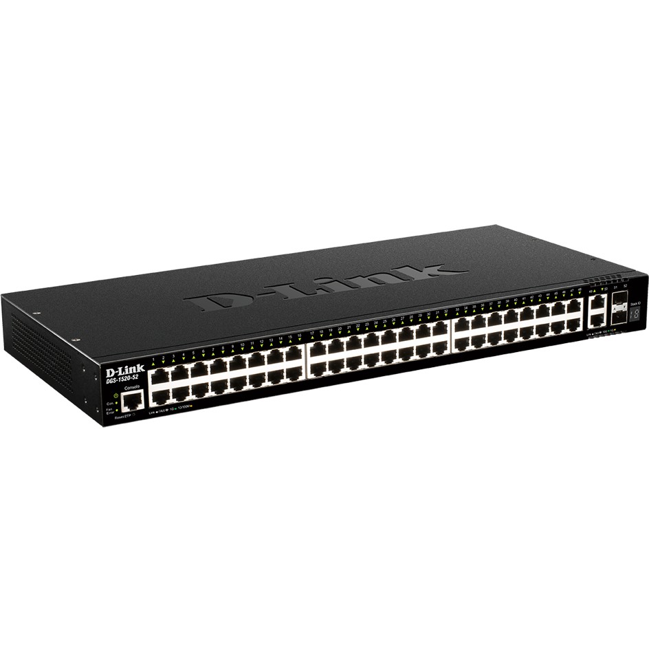 Mrežni switch D-LINK DGS-1520-52/E Managed L3 10G Ethernet 1U Crna-0