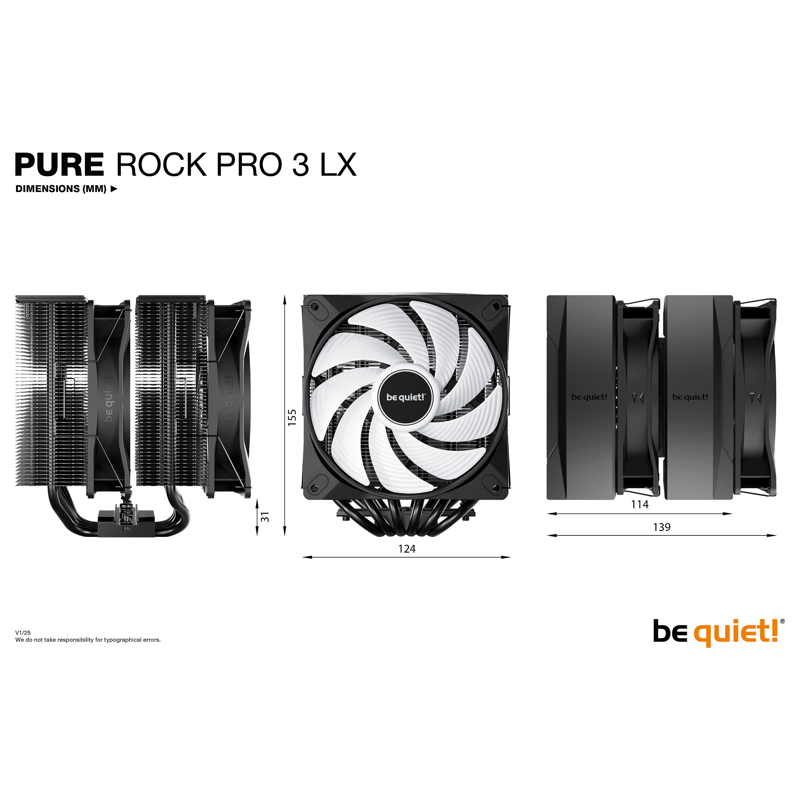 Hladnjak za CPU BE QUIET! PURE ROCK PRO 3 LX-6