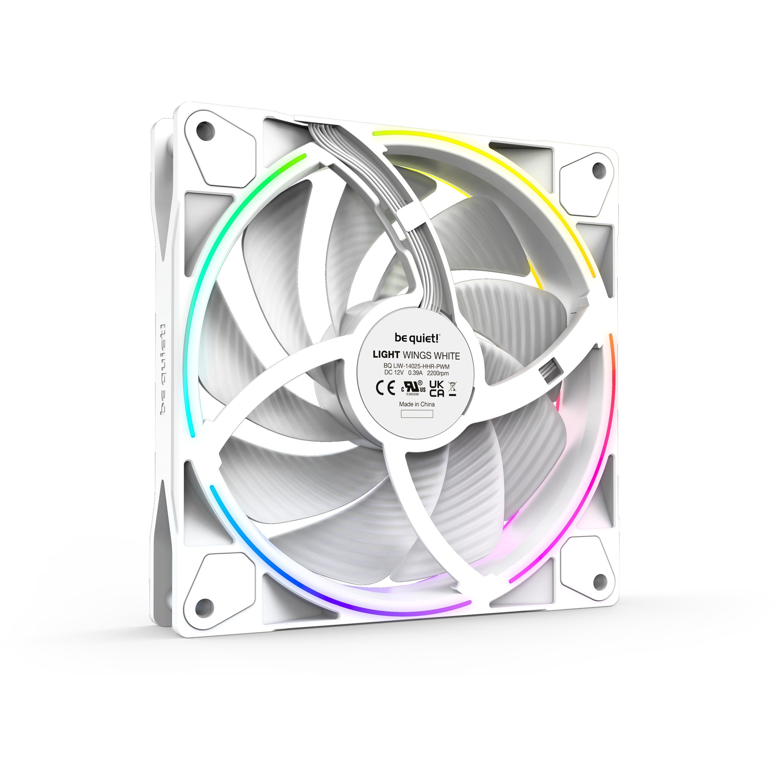 Ventilator za računalno kućište BE QUIET! Light Wings White 140mm PWM high-speed (Triple-Pack, 14 cm, 3 komada)-3