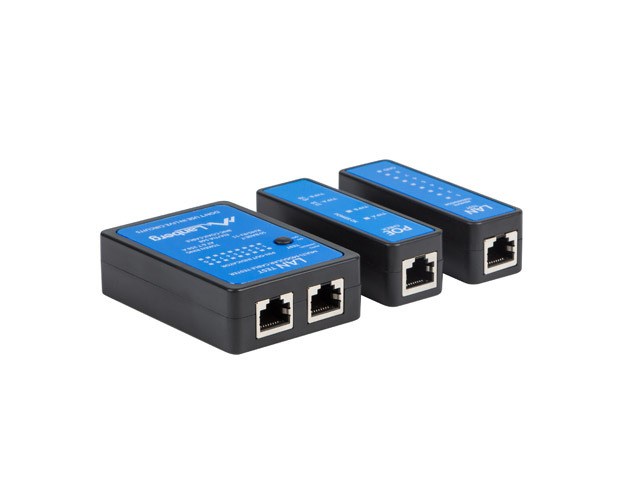 Mrežni kabel tester Lanberg NT-0404 (PoE tester, Crna, Plava)-3